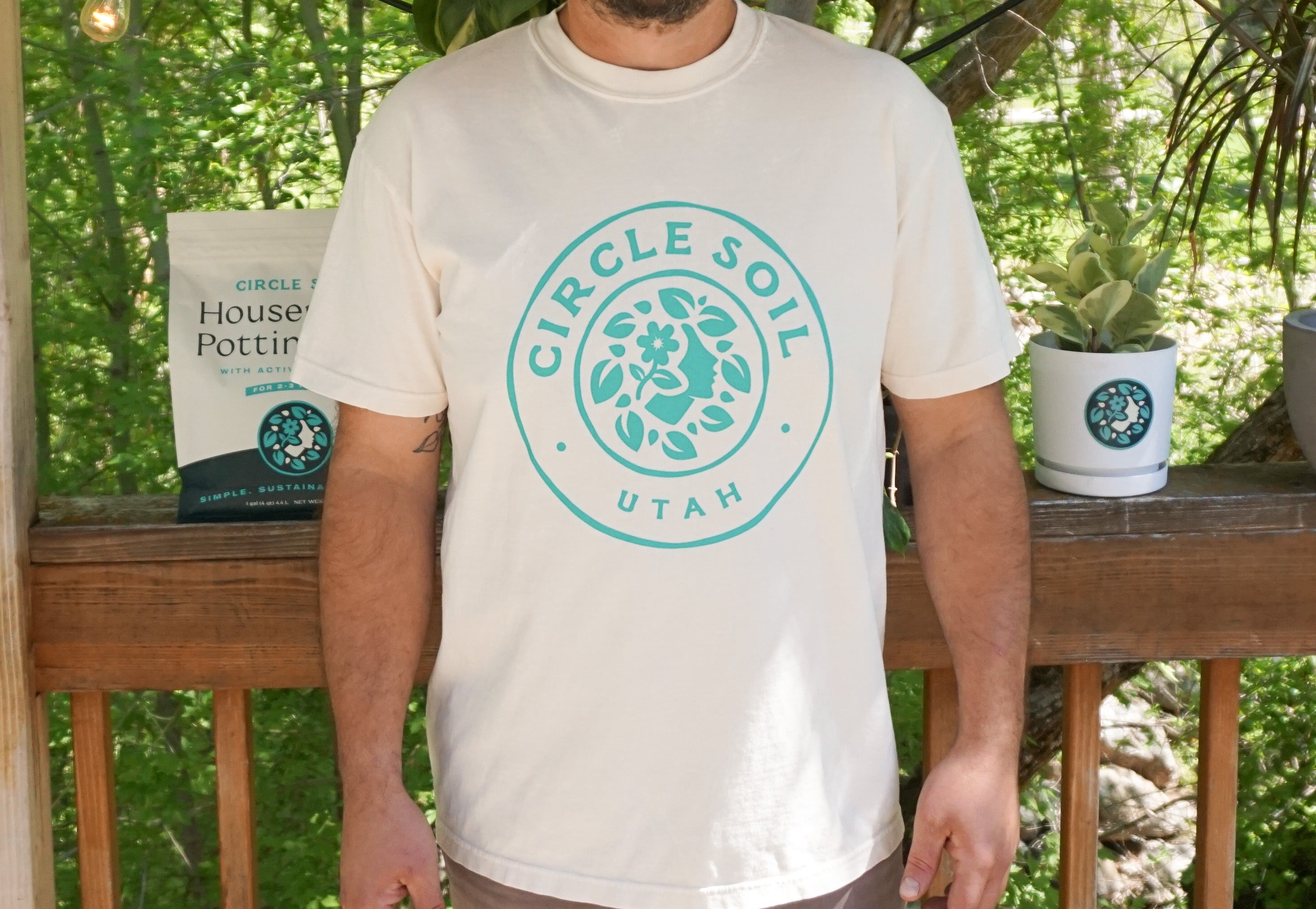 Circle Soil Logo Tee - Ivory